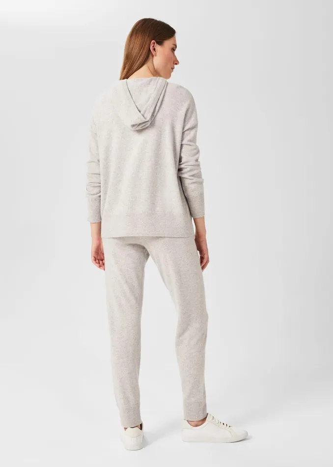 Womens Gabrielle Cashmere Jogger Pale Grey Marl Hobbs Trousers