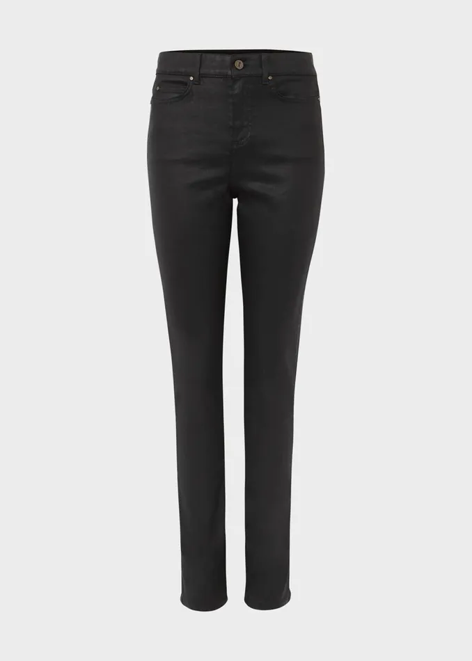 Womens Gia Coated Jeans Black Hobbs Trousers Gift Ideas