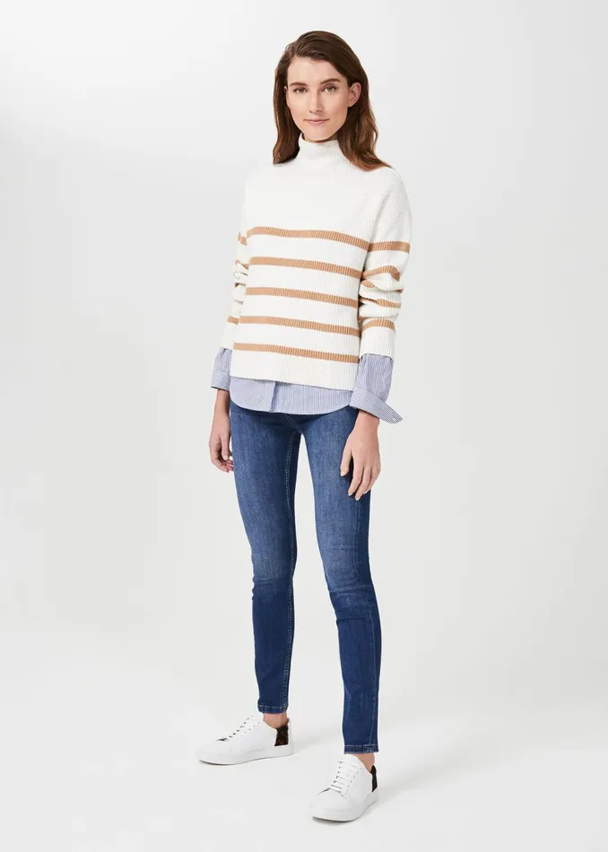 Womens Gia Sculpting Jean With Stretch Mid Wash Hobbs Trousers