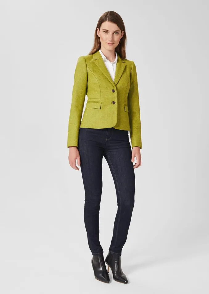 Womens Hackness Wool Jacket Lime Green Hobbs Coats and Jackets Casaul
