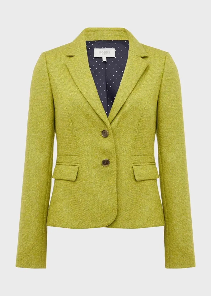 Womens Hackness Wool Jacket Lime Green Hobbs Coats and Jackets Casaul