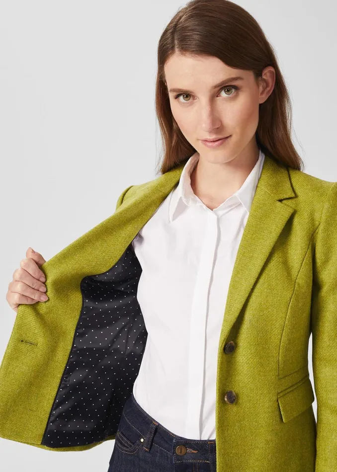 Womens Hackness Wool Jacket Lime Green Hobbs Coats and Jackets Casaul