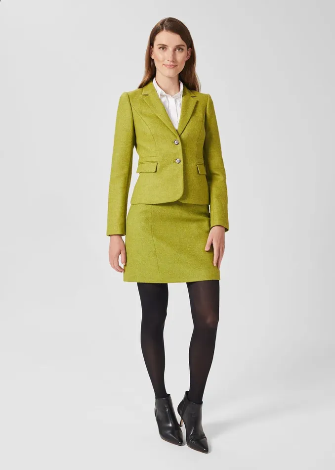 Womens Hackness Wool Jacket Lime Green Hobbs Coats and Jackets Casaul
