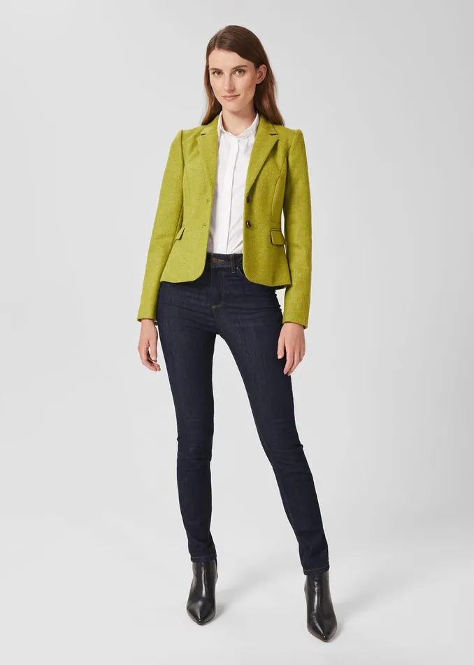 Womens Hackness Wool Jacket Lime Green Hobbs Coats and Jackets Casaul