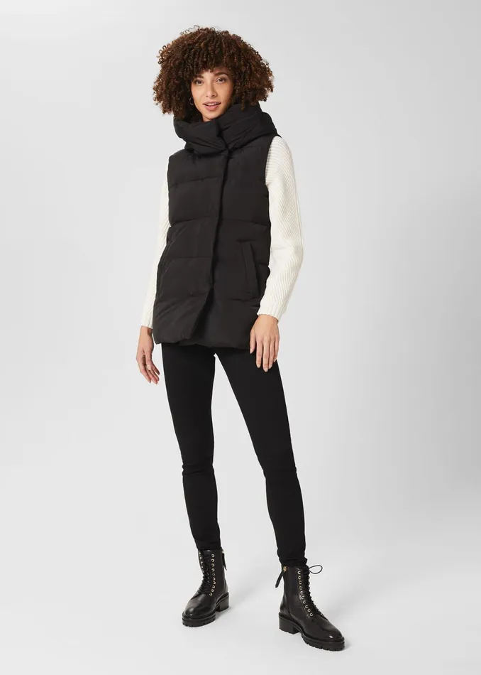 Womens Heather Water Resistant Padded Gilet Black Hobbs Coats and Jackets Gift Ideas