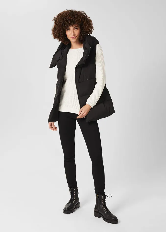 Womens Heather Water Resistant Padded Gilet Black Hobbs Coats and Jackets Gift Ideas