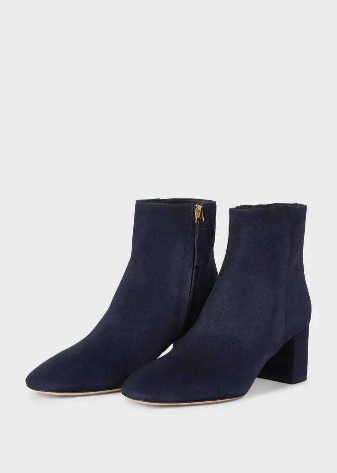 Womens Imogen Leather Ankle Boots Navy Hobbs Ankle Boots For Sale