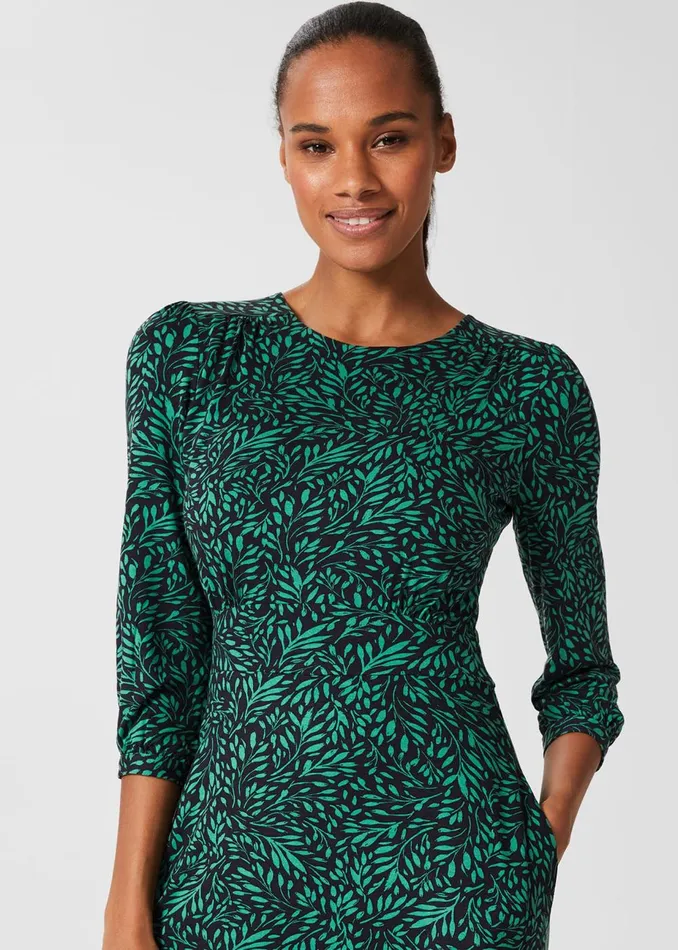 Womens Indi Jersey Dress Navy Multi Hobbs Dresses On Sale