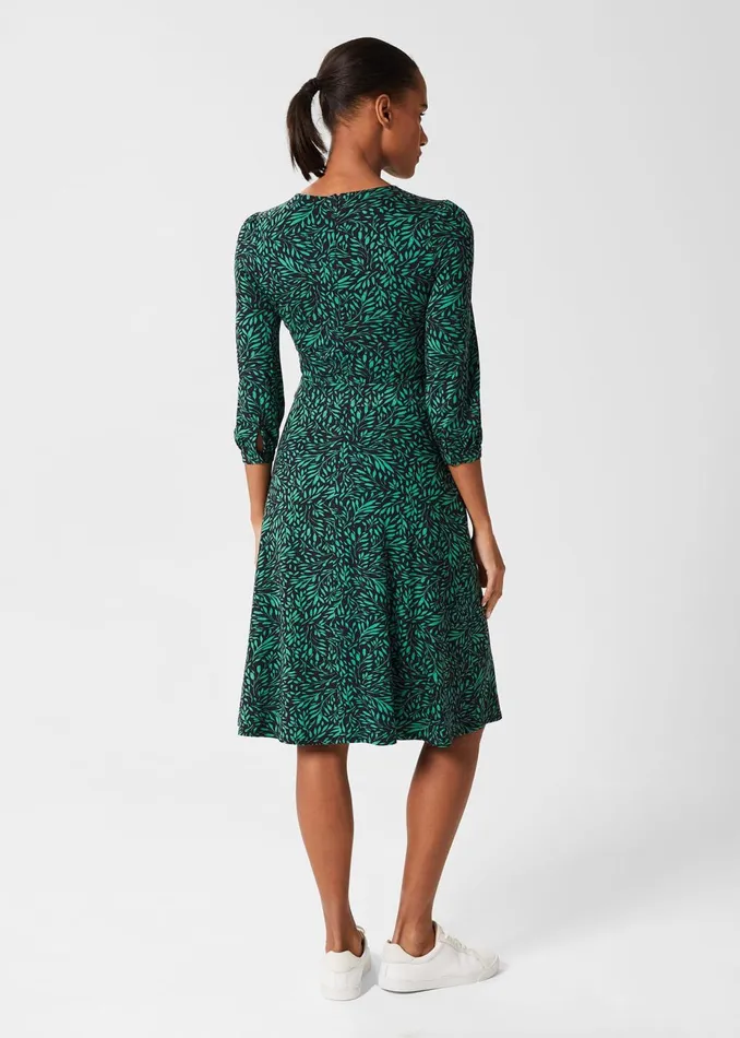 Womens Indi Jersey Dress Navy Multi Hobbs Dresses On Sale