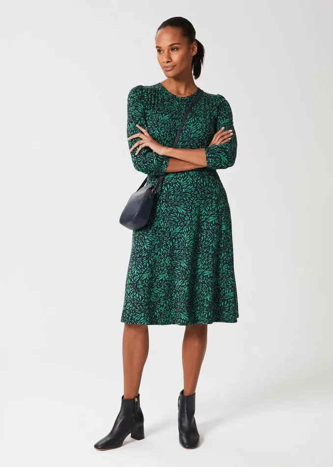 Womens Indi Jersey Dress Navy Multi Hobbs Dresses On Sale