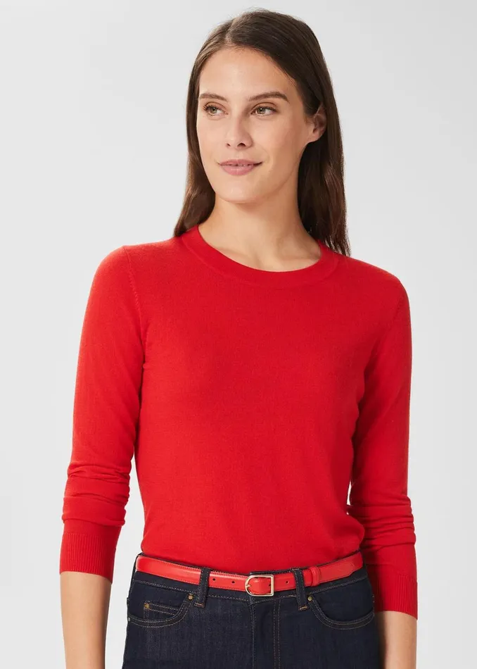 Womens Jenna Belt Crimson Red Hobbs Belts Near Me
