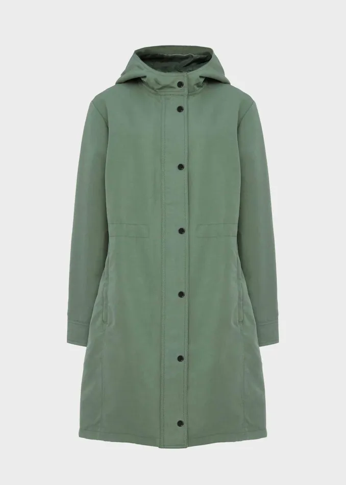 Womens Kathy Water Resistant Parka With Hood Dark Sage Green Hobbs Coats and Jackets Gift Ideas