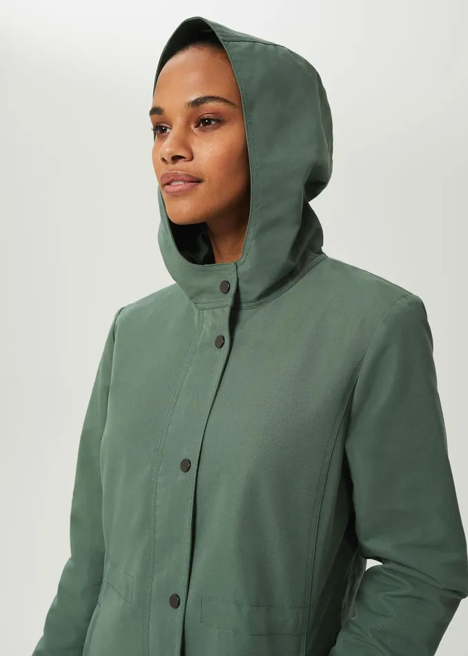 Womens Kathy Water Resistant Parka With Hood Dark Sage Green Hobbs Coats and Jackets Gift Ideas