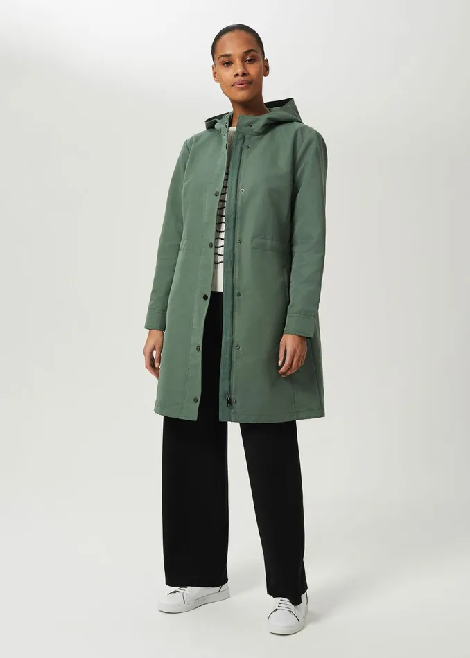 Womens Kathy Water Resistant Parka With Hood Dark Sage Green Hobbs Coats and Jackets Gift Ideas