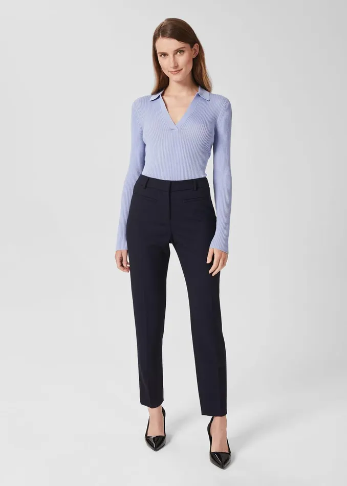 Womens Laurel Tapered Trousers Navy Hobbs Trousers