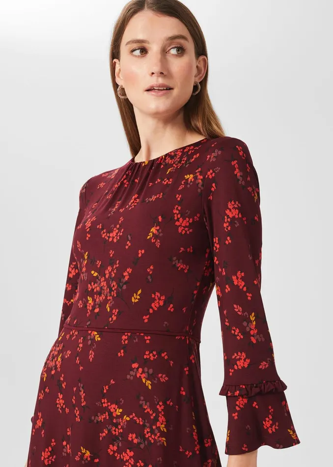 Womens Lea Jersey Dress Mulberry Multi Hobbs Dresses Online