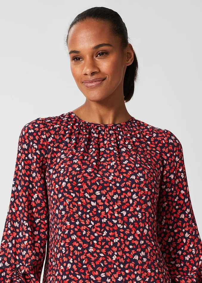 Womens Lilia Dress Navy Multi Hobbs Dresses Cheap On Sale