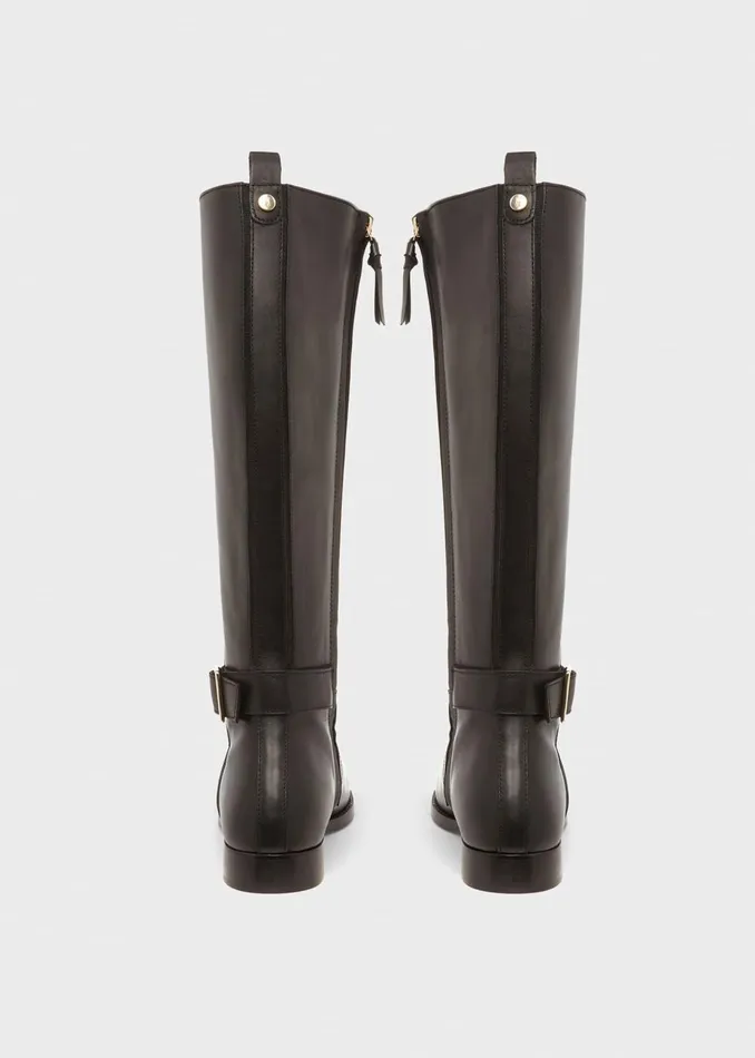 Womens Lisette Leather Knee Boot Black Hobbs Long Boots Popular