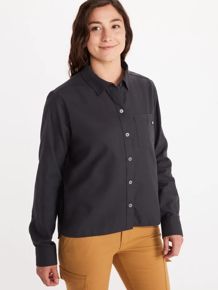 Womens LongSleeve Shirts Marmot Barrie Lightweight LongSleeve Flannel Shirt Dark Steel Womens LongSleeve Shirts Marmot Barrie Lightweight LongSleeve Flannel Shirt Dark Steel