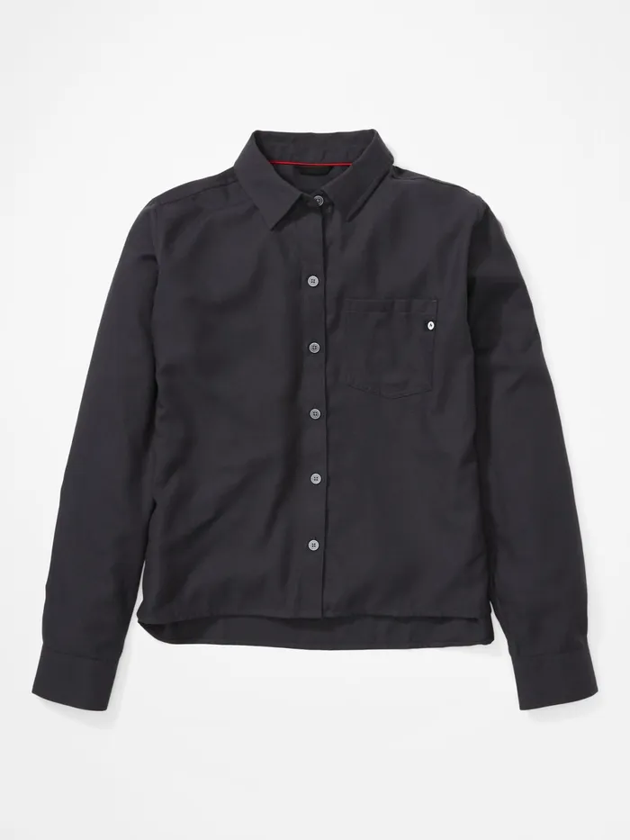 Womens LongSleeve Shirts Marmot Barrie Lightweight LongSleeve Flannel Shirt Dark Steel