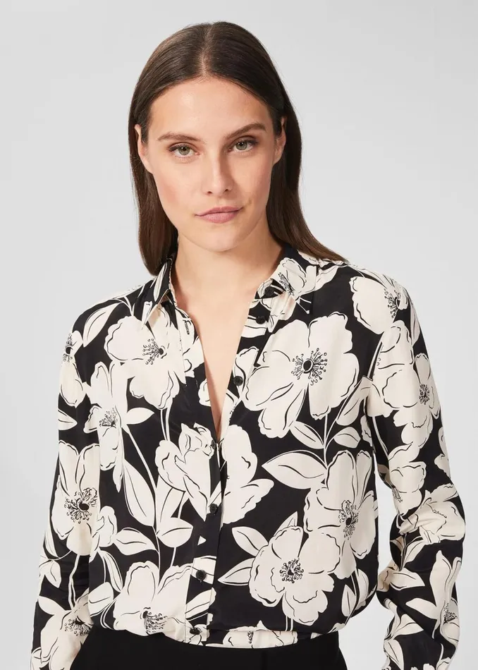 Womens Lorraine Shirt Cream Black Hobbs Tops On Sale