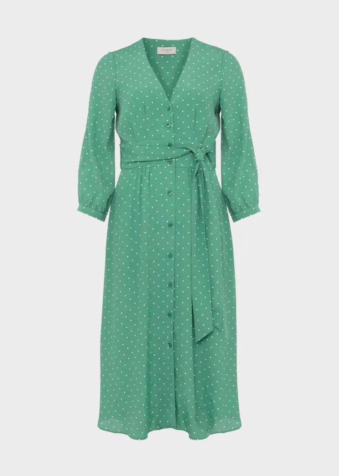 Womens Magnolia Dress Green Ivory Hobbs Dresses Popular