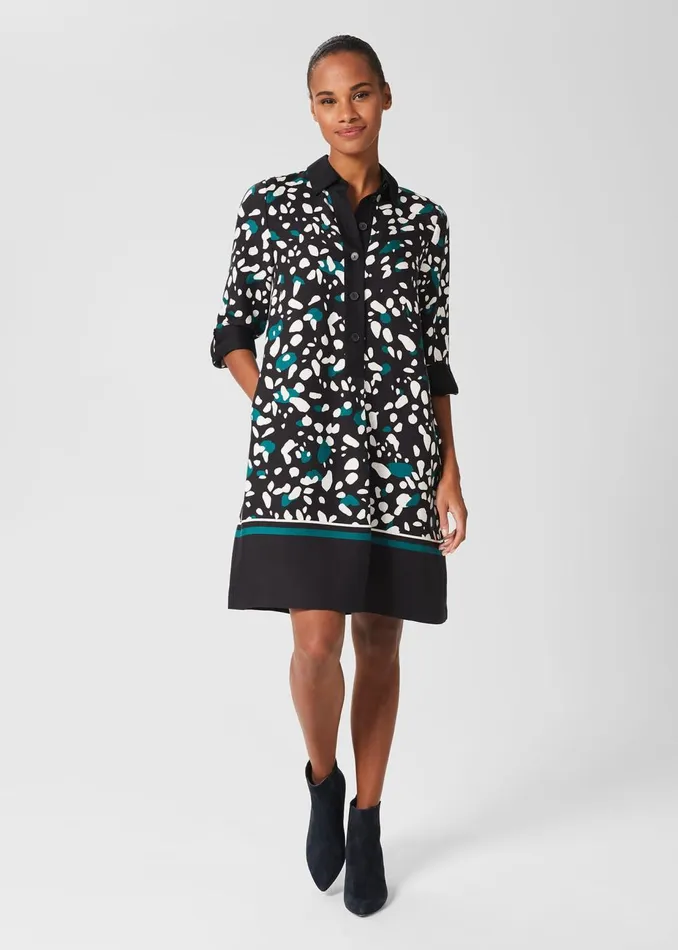 Womens Marci Tunic Dress Black Multi Hobbs Dresses Gift for Friend