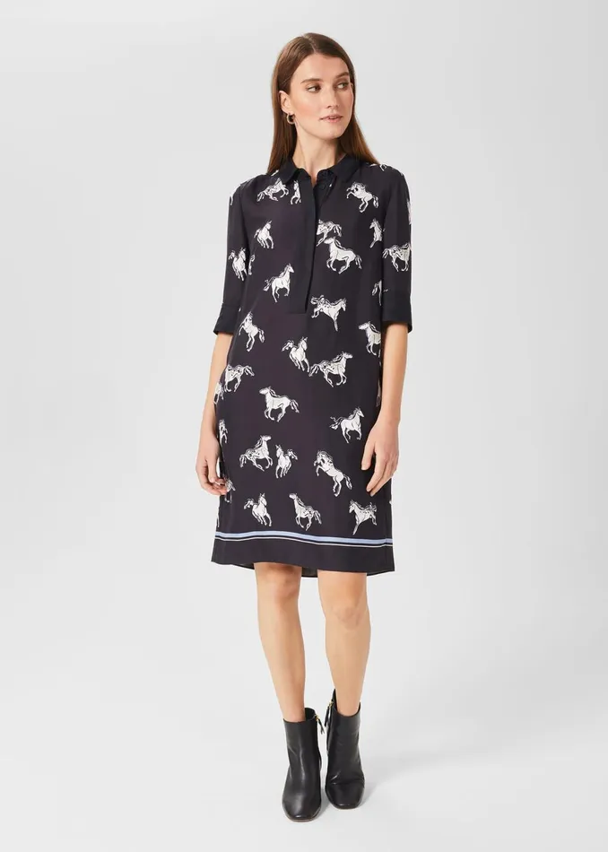 Womens Marciella Tunic Dress Navy Multi Hobbs Dresses Gift 4 You