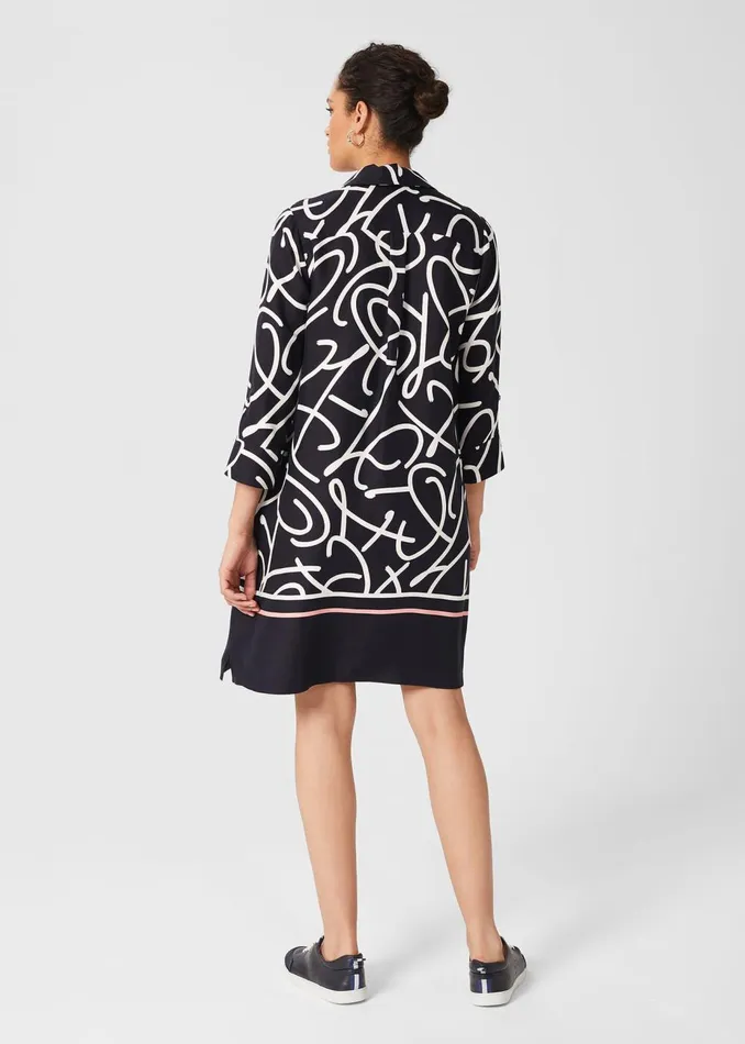 Womens Marina Tunic Dress Navy Ivory Hobbs Dresses Popular
