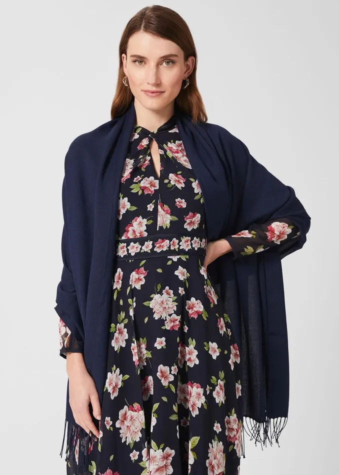 Womens Matilda Scarf Navy Hobbs Scarves Cheap On Sale