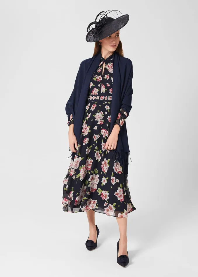 Womens Matilda Scarf Navy Hobbs Scarves Cheap On Sale