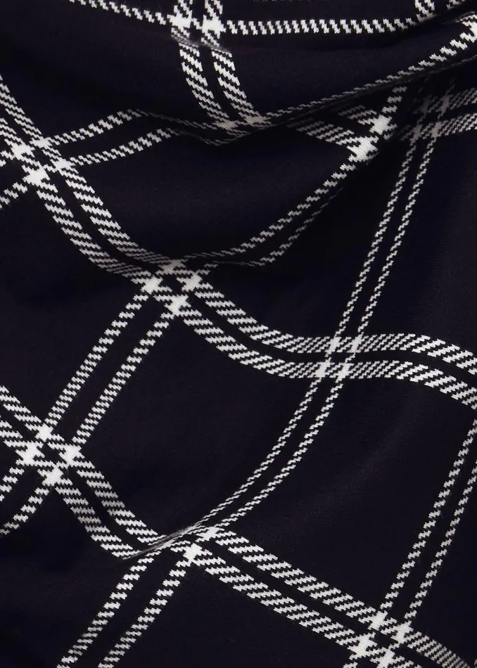 Womens May Check Knitted Jacket Navy Ivory Hobbs Coats and Jackets Near Me