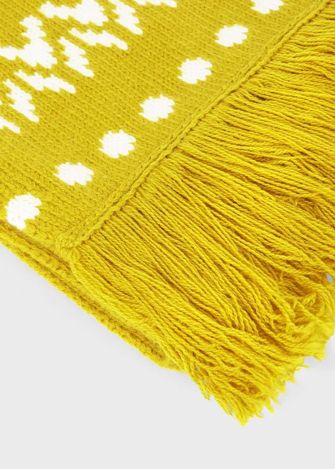 Womens Meredith Fairisle Scarf Yellow Ivory Hobbs Scarves Gift for Friend