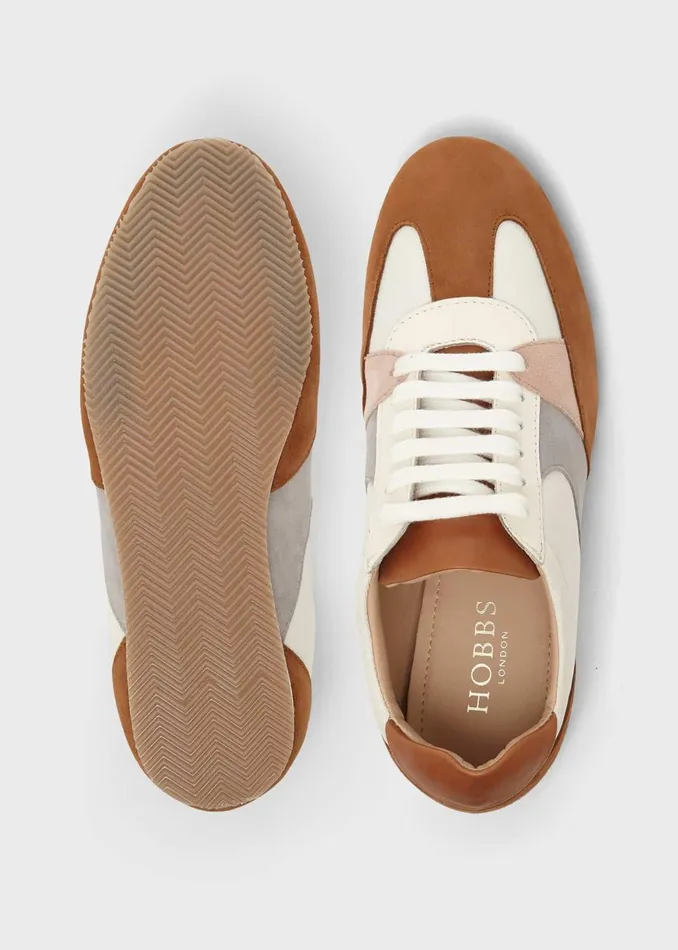 Womens Nola Suede Trainers Tan Multi Hobbs Trainers Online