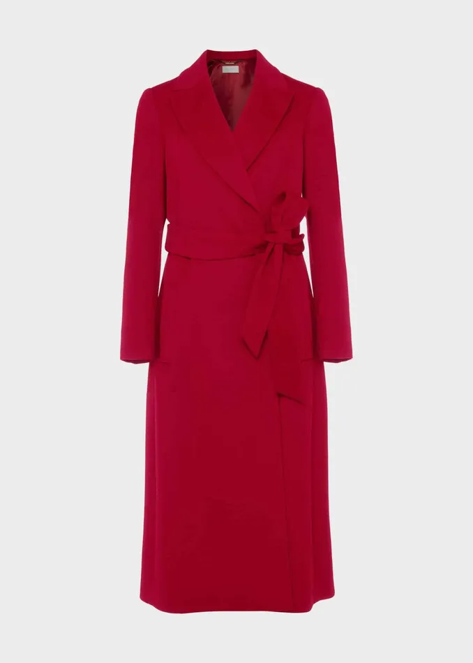 Womens Olivia Wool Wrap Coat Red Hobbs Coats and Jackets For Sale