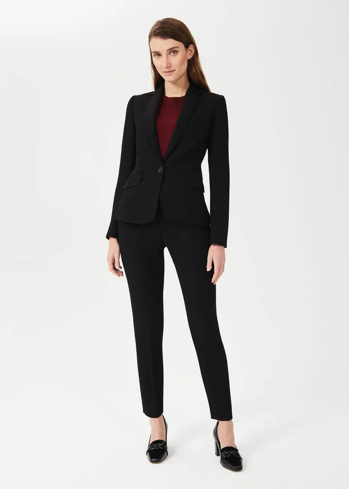 Womens Ophelia Slim Trousers With Stretch Black Hobbs Trousers