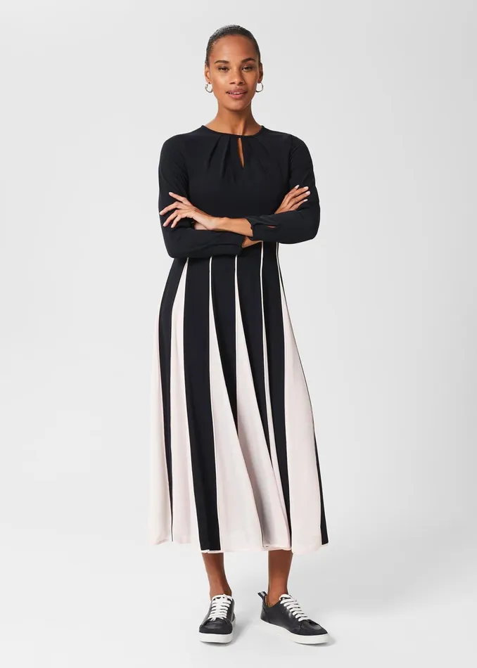 Womens Petite Arielle Dress Navy Pink Hobbs Dresses Online