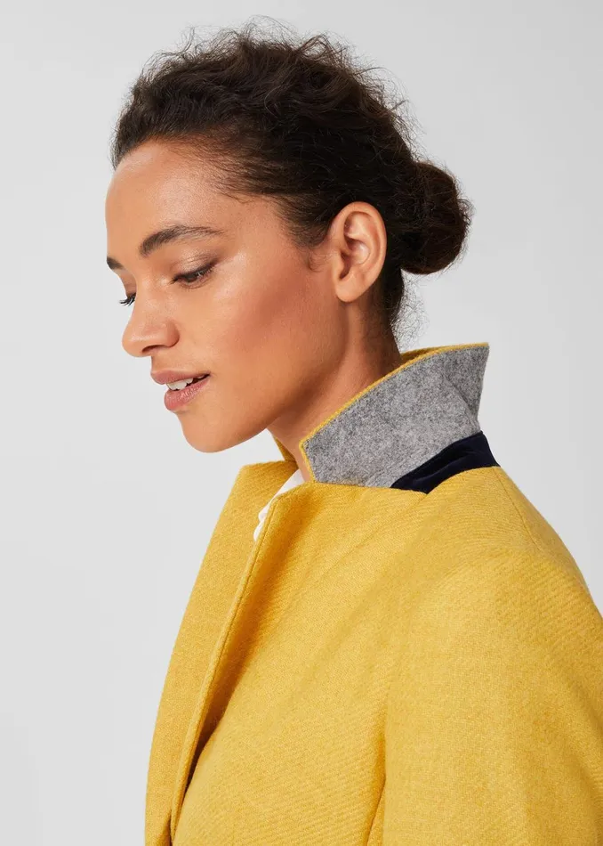 Womens Petite Jessica Wool Jacket Light Ochre Hobbs Coats and Jackets Gift for Friend