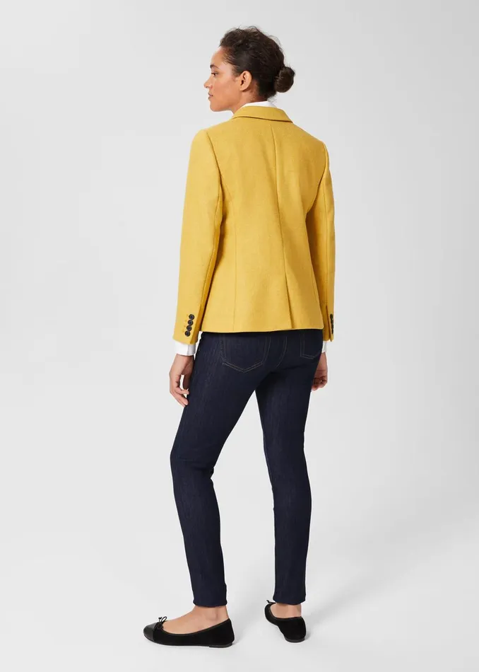 Womens Petite Jessica Wool Jacket Light Ochre Hobbs Coats and Jackets Gift for Friend