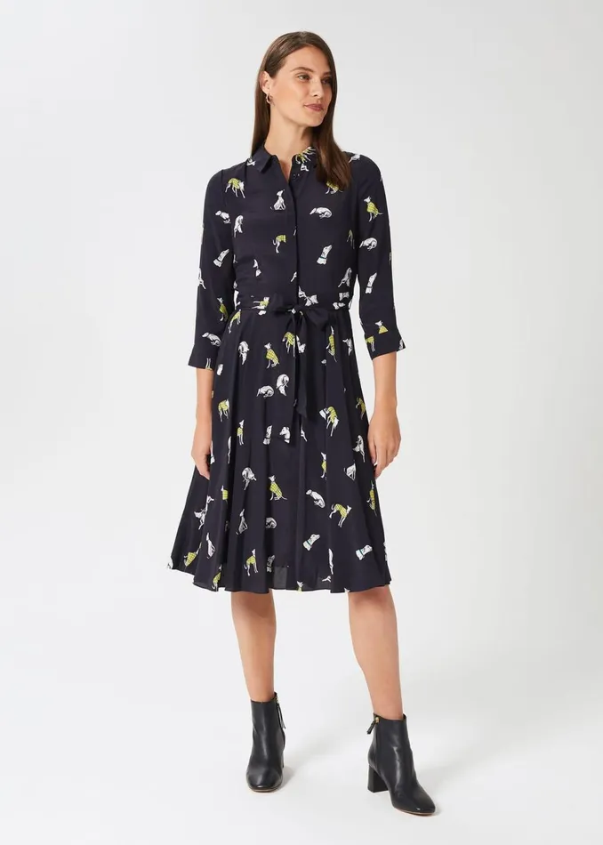 Womens Petite Lainey Dress Navy Multi Hobbs Dresses Online