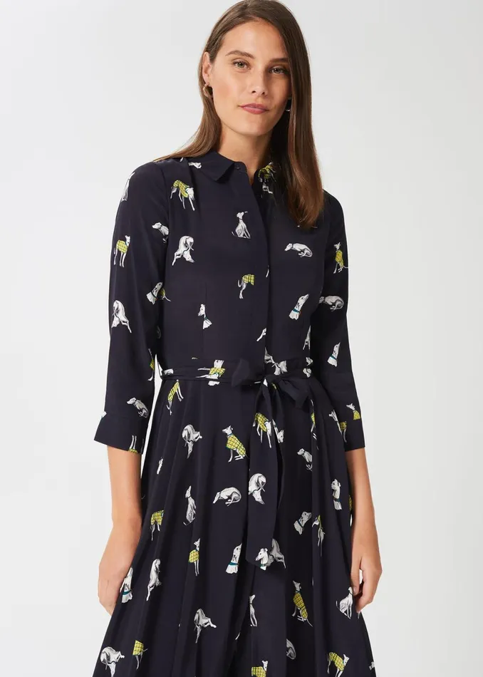 Womens Petite Lainey Dress Navy Multi Hobbs Dresses Online
