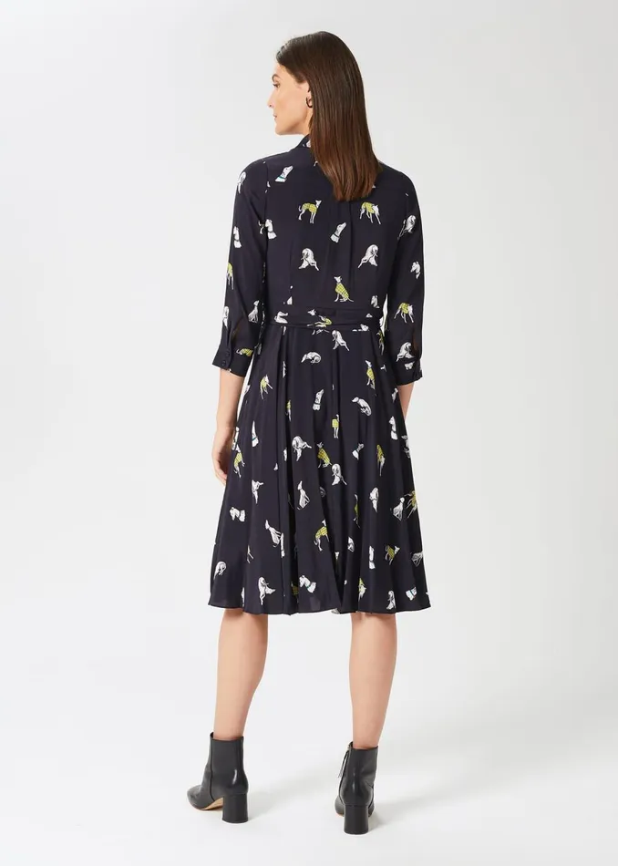 Womens Petite Lainey Dress Navy Multi Hobbs Dresses Online