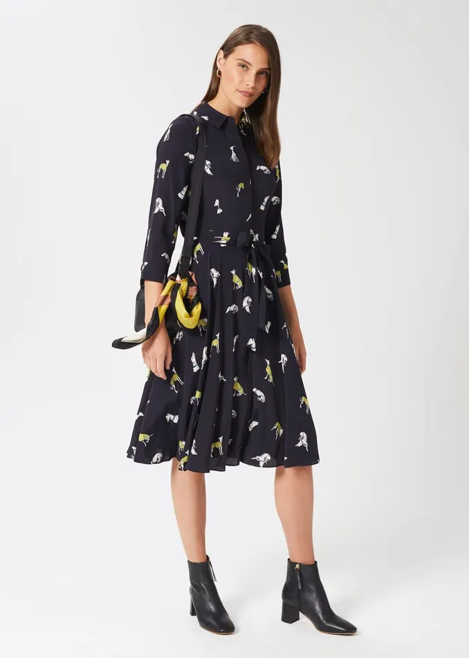 Womens Petite Lainey Dress Navy Multi Hobbs Dresses Online
