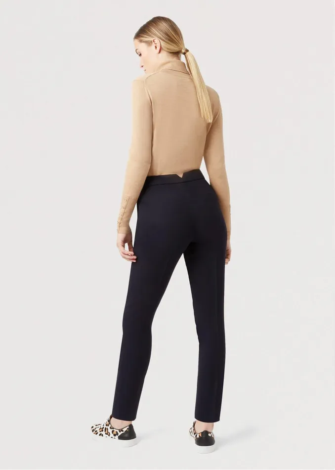 Womens Petite Leila Slim trousers With Stretch Navy Hobbs Trousers