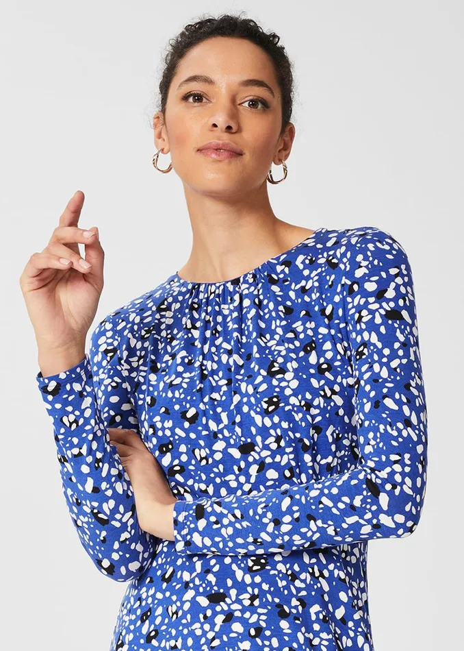 Womens Petite Sian Dress Cobalt Multi Hobbs Dresses Cheap On Sale