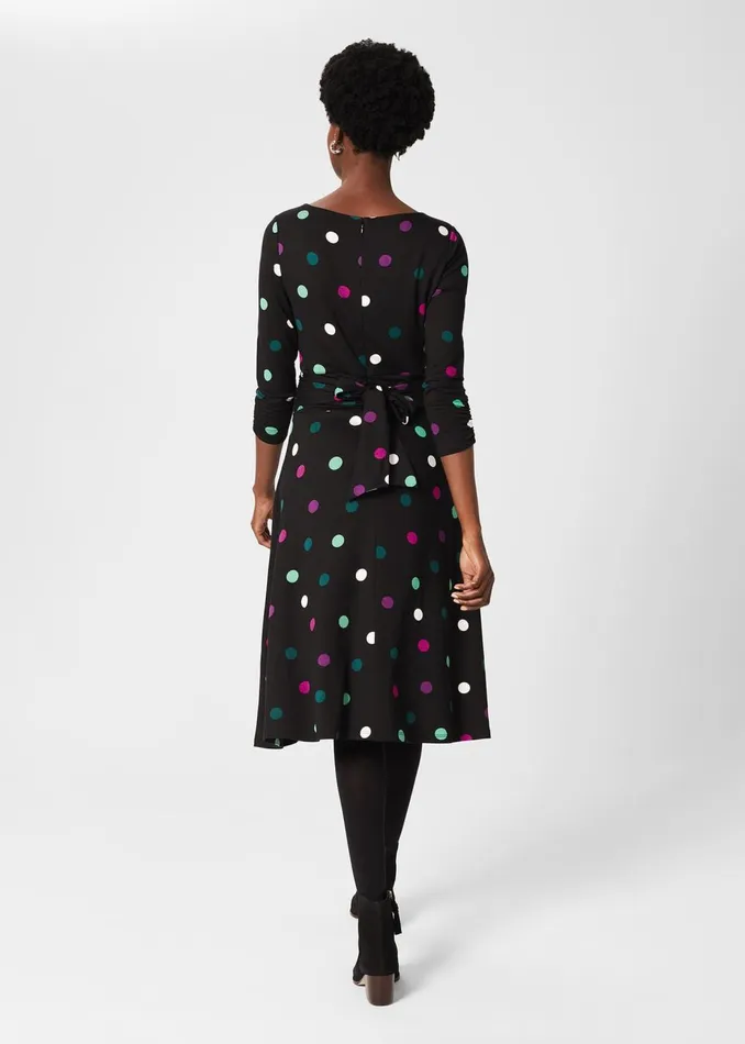 Womens Roisin Jersey Dress Black Multi Hobbs Dresses Cheap On Sale