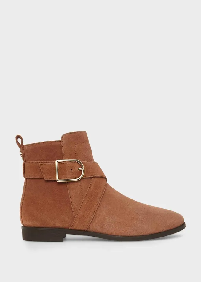 Womens Ruthie Suede Ankle Boots Toffee Brown Hobbs Ankle Boots For Sale