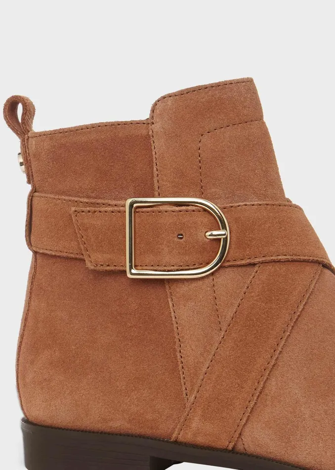 Womens Ruthie Suede Ankle Boots Toffee Brown Hobbs Ankle Boots For Sale