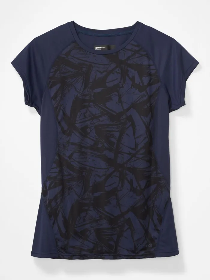 Womens ShortSleeve Shirts Marmot Crystal ShortSleeve Shirt Arctic Navy Race Line Womens ShortSleeve Shirts Marmot Crystal ShortSleeve Shirt Arctic Navy Race Line