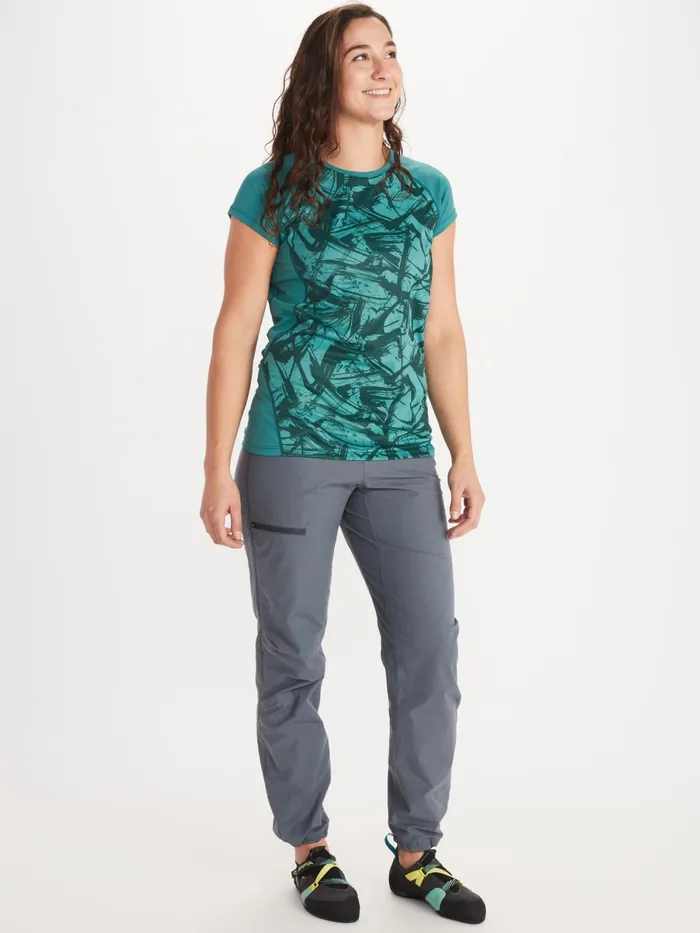 Womens ShortSleeve Shirts Marmot Crystal ShortSleeve Shirt Arctic Navy Race Line